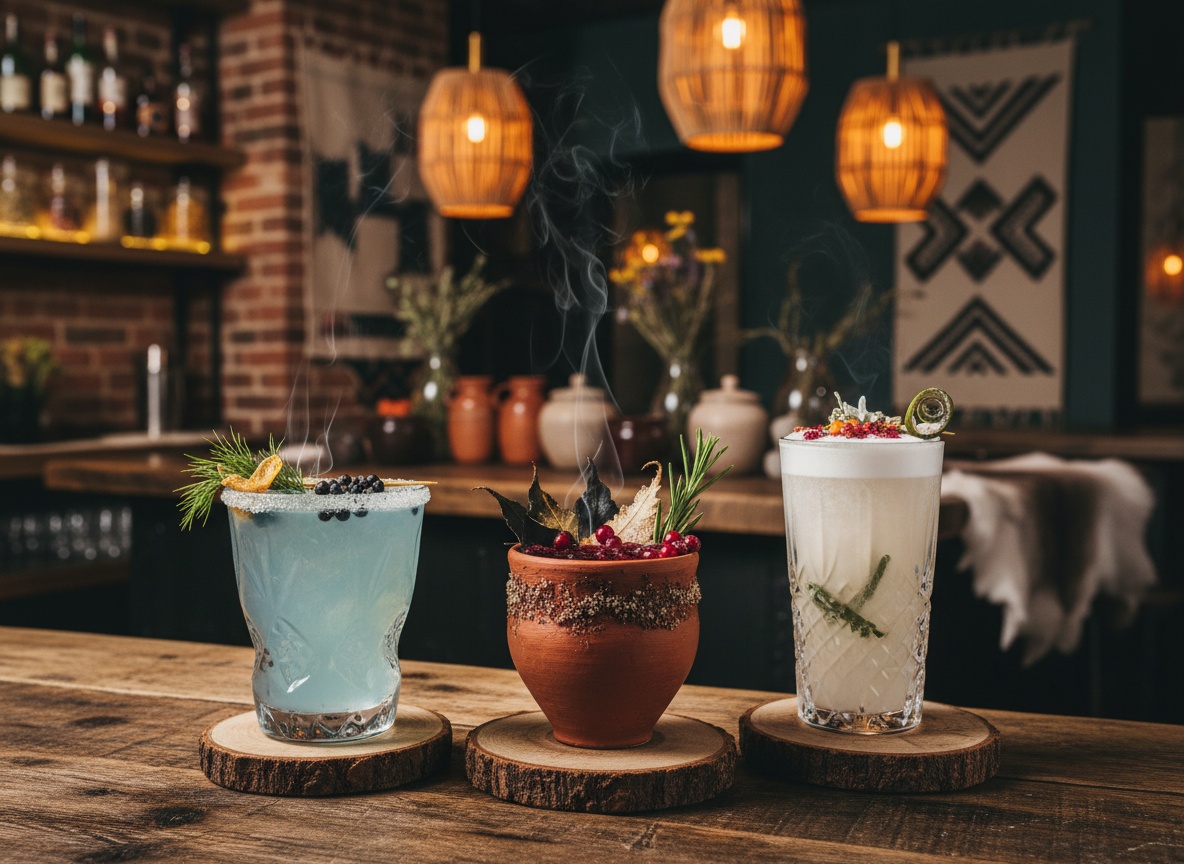 Ausgefallene Signature-Cocktails mit nordischen Botanicals in der Bar des Huginn Stuttgart