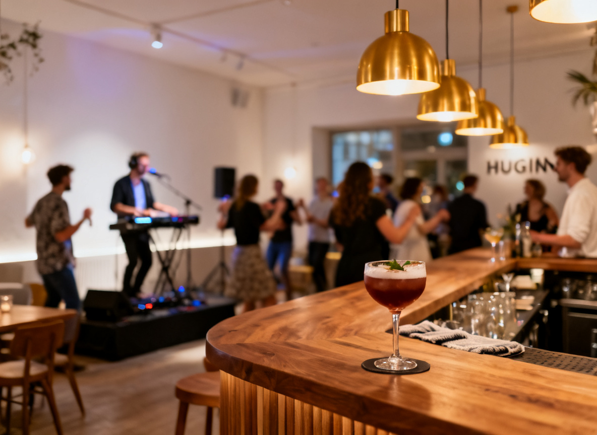 Bar am Wochenende Stuttgart – Live-DJ und feiernde Gäste am Samstagabend mit nordischen Cocktails im Huginn