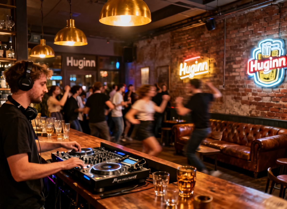 Bars zum Tanzen Stuttgart – ausgelassene Stimmung an der Bar mit Live-DJ im Huginn an der Calwer Straße