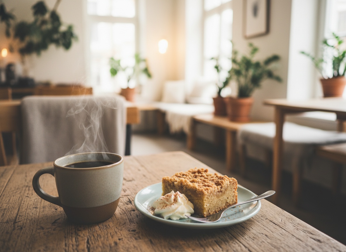 Aromatischer Kaffee und hausgemachter Kuchen im Café Huginn in Stuttgart-Mitte