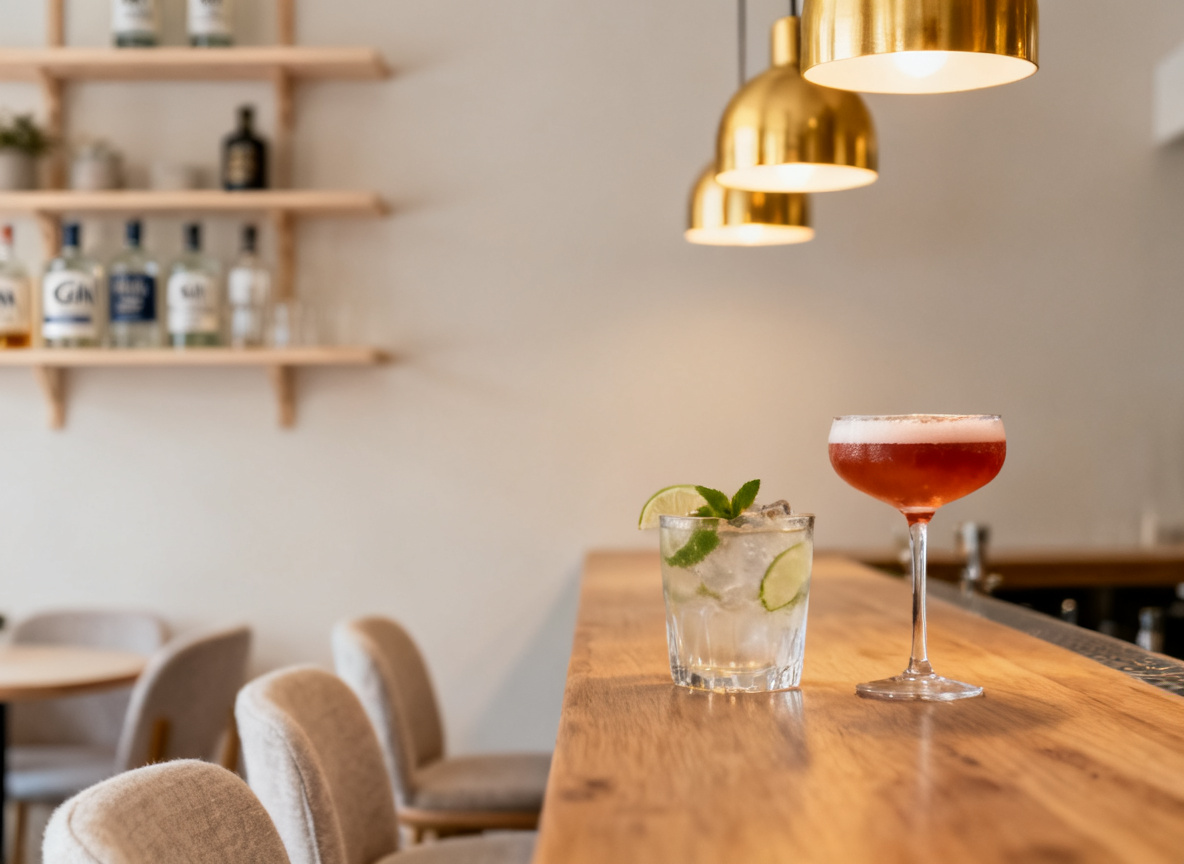 Gin-Auswahl und Signature-Cocktail als ruhige Alternative zu den Bars in der Eberhardstraße Stuttgart im Huginn an der Calwer Straße