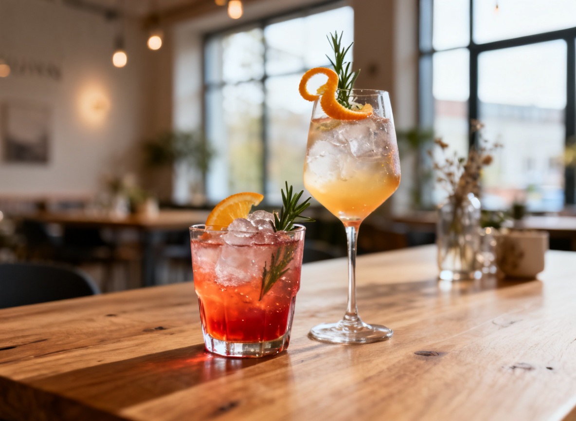 Empfangs-Cocktails in der Eventlocation des Huginn in Stuttgart