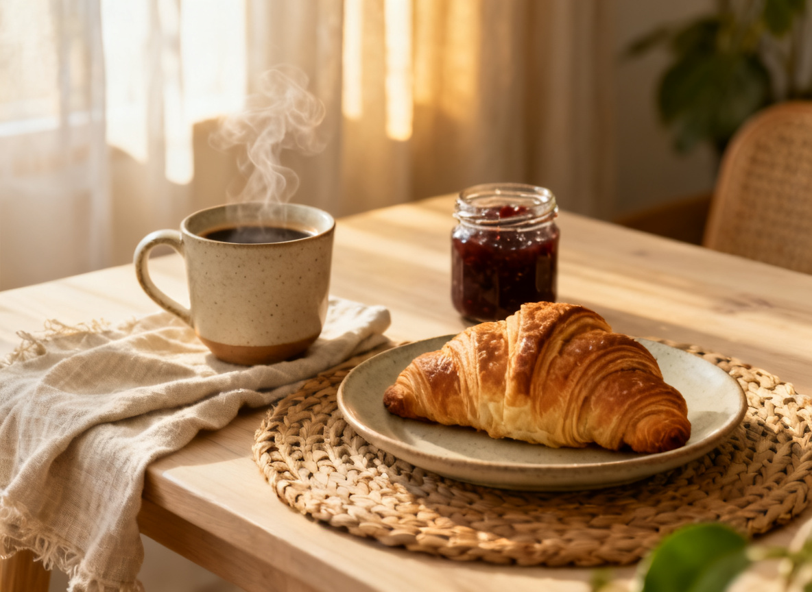 Frühstück mit aromatischem Kaffee und frischem Gebäck im Huginn in Stuttgart-Mitte