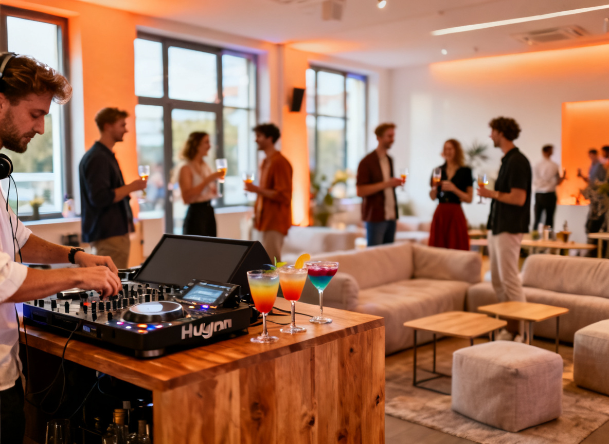 Geburtstagsparty mit DJ und Cocktails im privaten Eventraum des Huginn Stuttgart