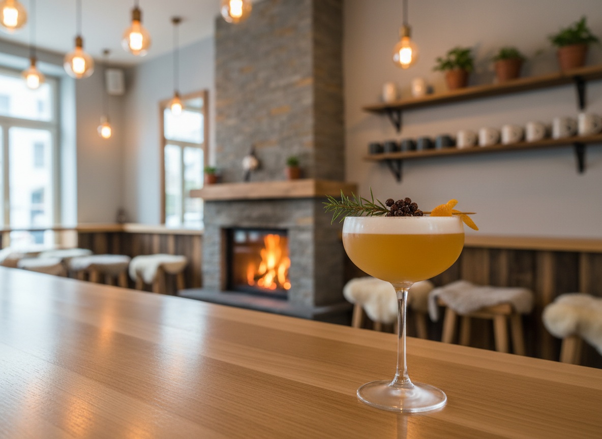 Signature-Cocktail im Huginn nahe dem Schlossplatz Stuttgart