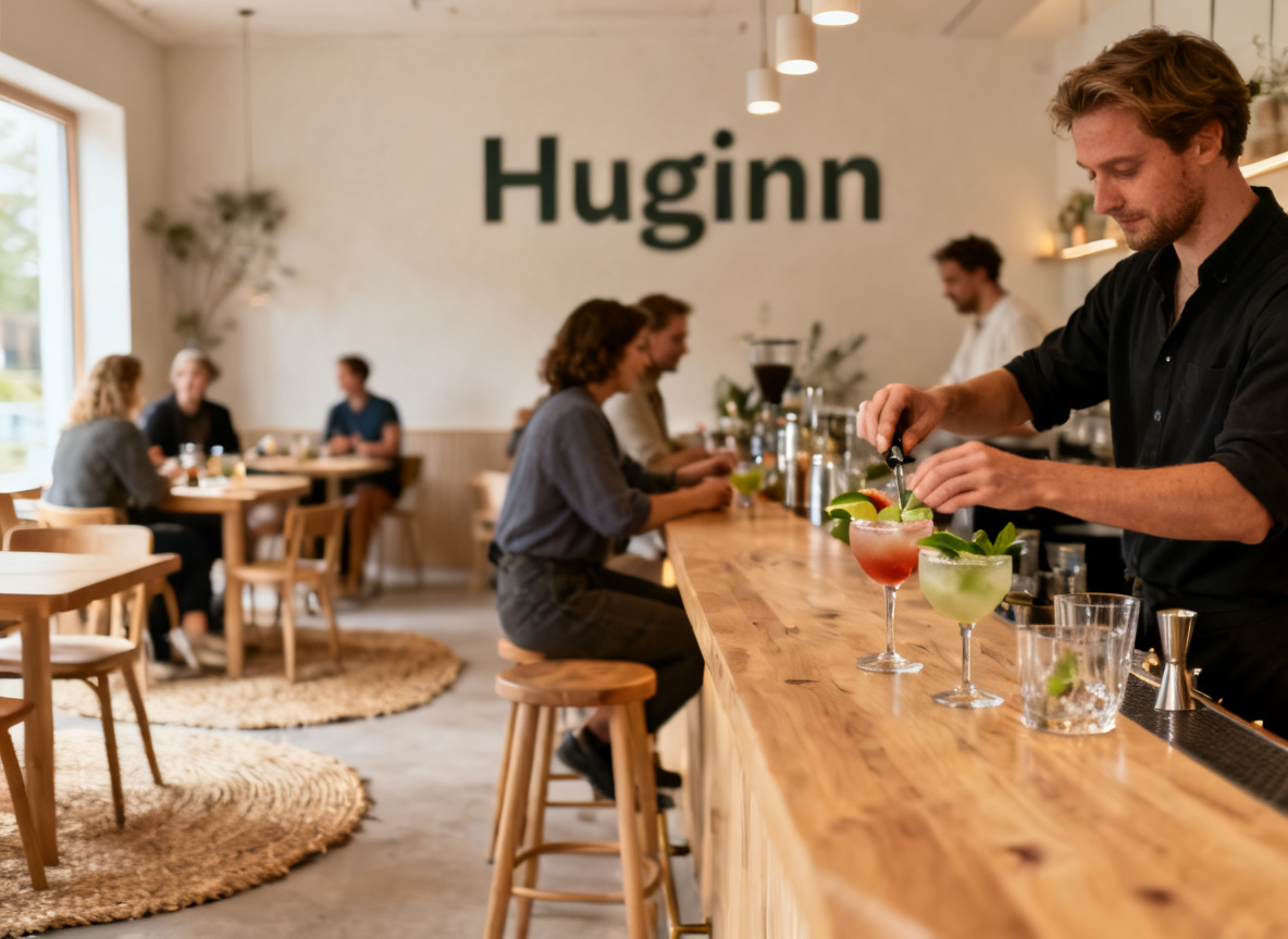 Huginn als beste Bar Stuttgart – nordisch inspirierter Barbereich mit Gästen und Signature-Cocktails