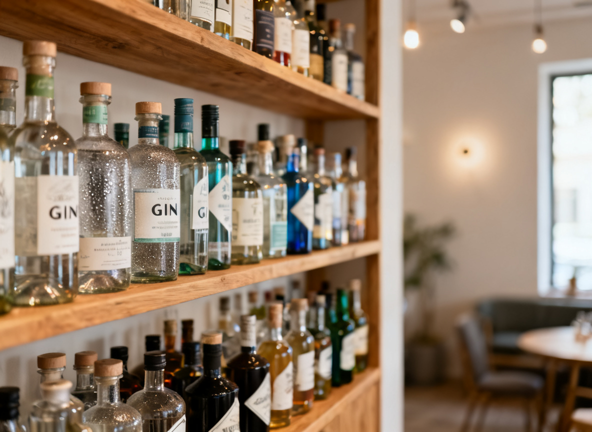 Große Gin-Auswahl im Huginn nahe Stuttgart-Süd