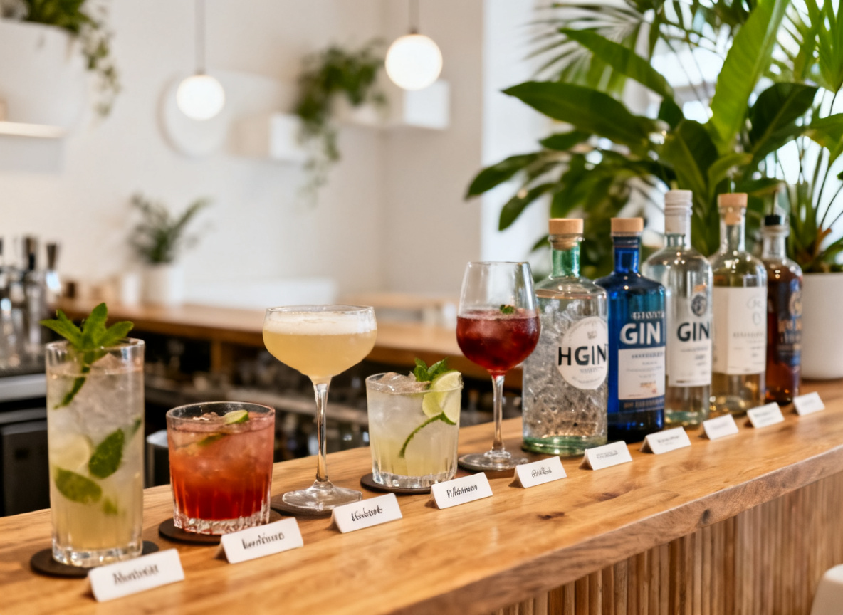 Signature-Cocktails und Gin-Auswahl für einen JGA in Stuttgart im Huginn