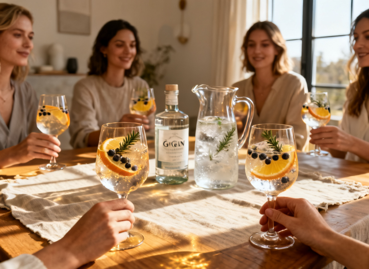 Geführtes Gin-Tasting für einen Junggesellinnenabschied im Huginn Stuttgart