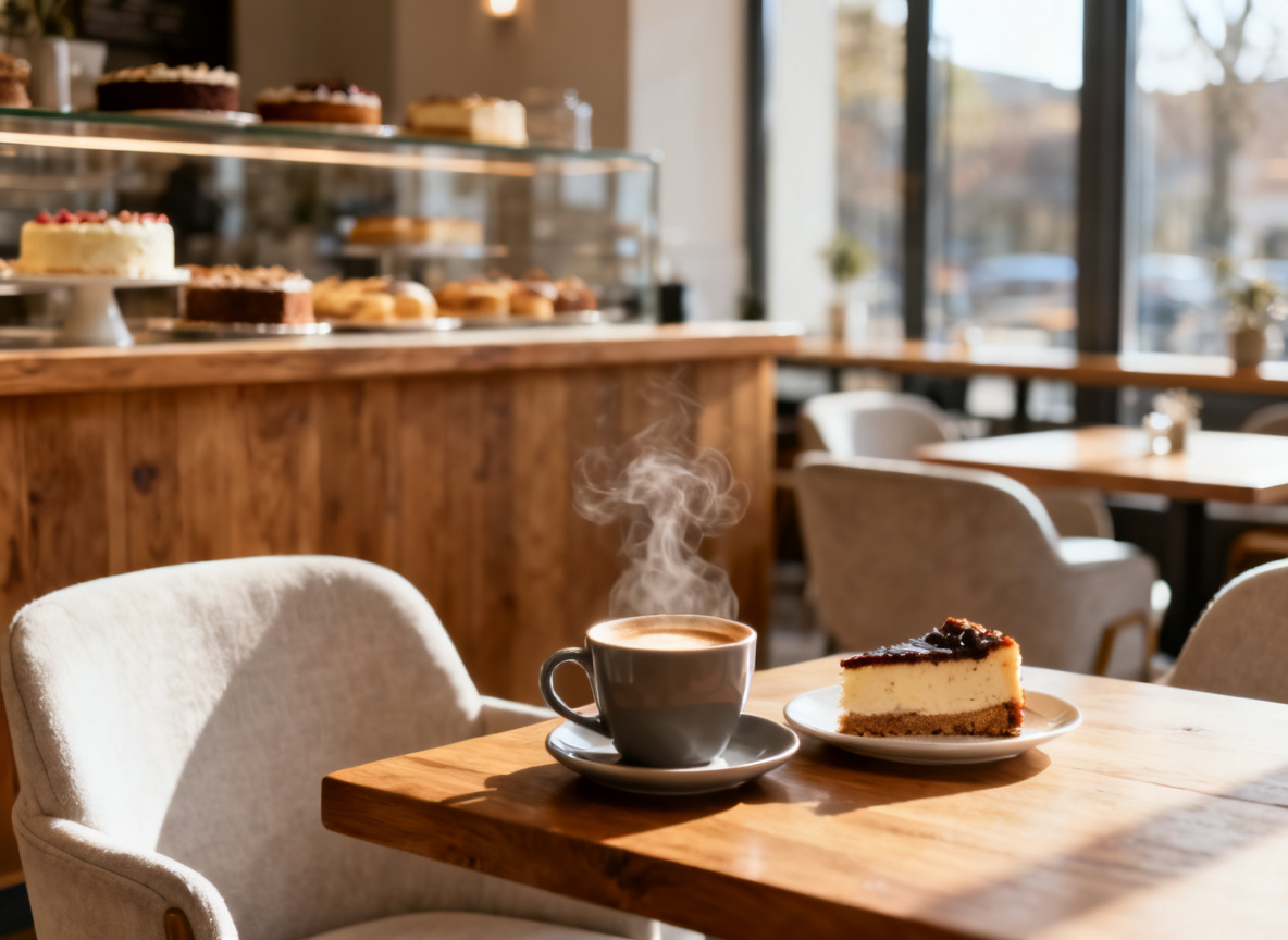 Nordisch-warmes Café-Ambiente mit Kaffee und Kuchen im Huginn Stuttgart