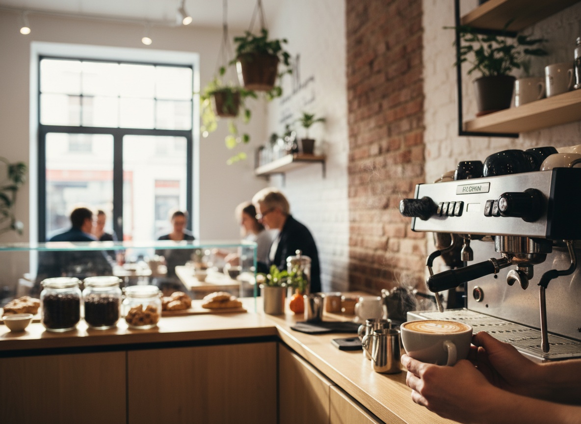 Aromatischer Kaffee wird im Huginn Café Stuttgart zubereitet