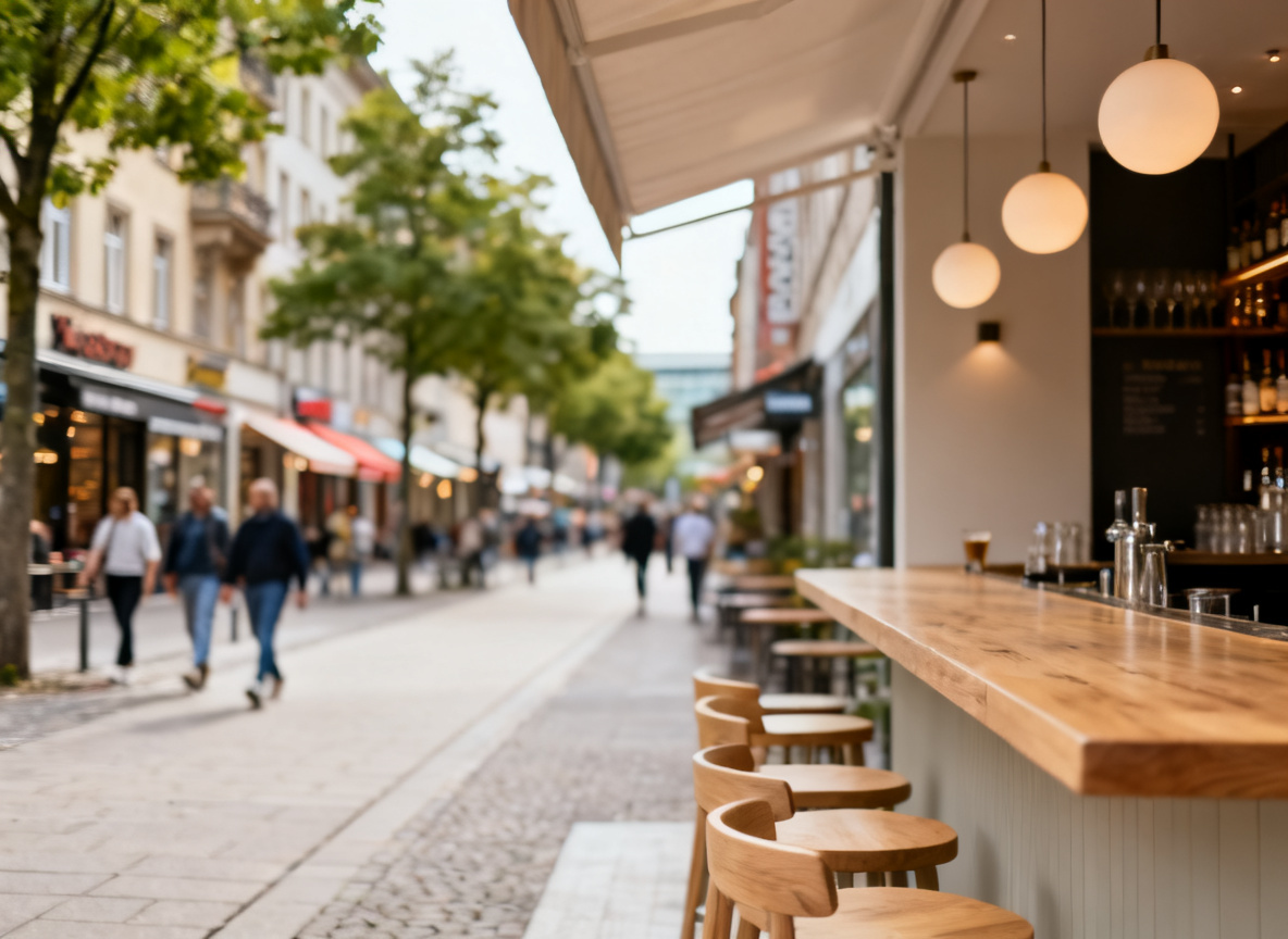 Weg vom Hauptbahnhof über die Königstraße zu den Bars in Stuttgart