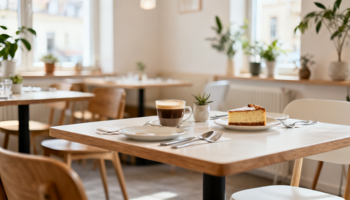 Muttertag-Brunch in Stuttgart – gedeckter Frühstückstisch mit Kaffee und Kuchen im Huginn an der Calwer Straße