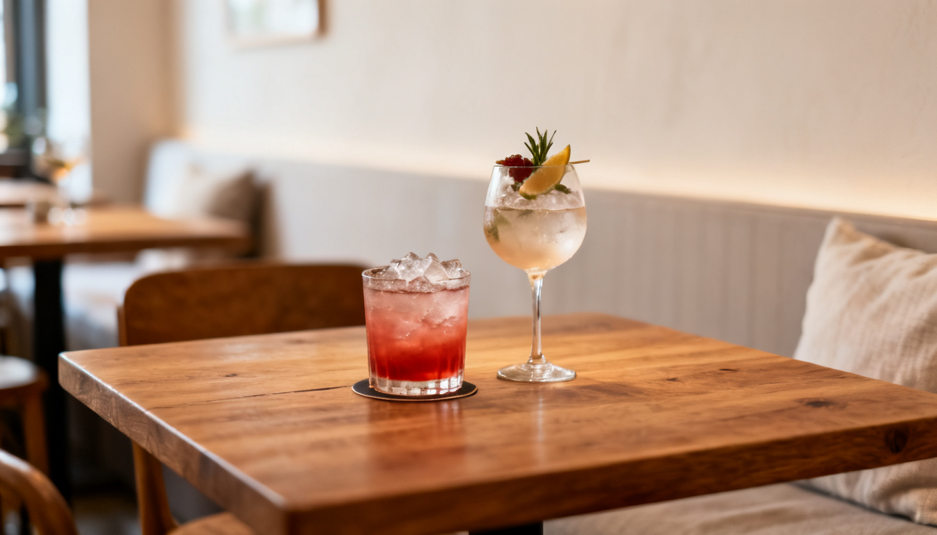 Bar reservieren in Stuttgart – reservierter Tisch mit Cocktails im Huginn an der Calwer Straße