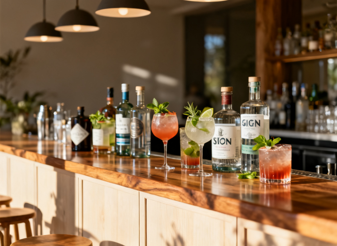 Kreative Cocktails und Gin in der Bar Huginn nach dem Wasen in Stuttgart