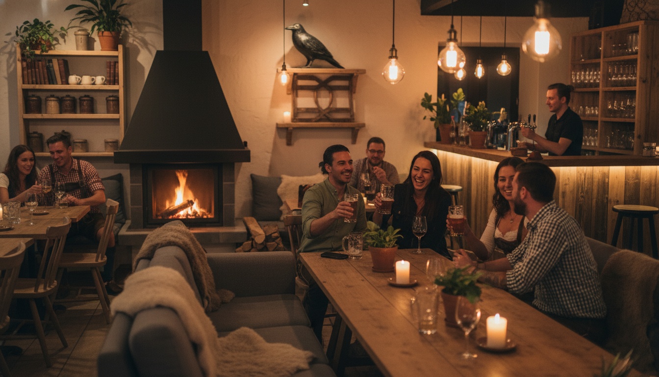Bar nach dem Wasen – nordisch-gemütliches Ambiente im Huginn in Stuttgart-Mitte zum Ausklang des Volksfest-Abends