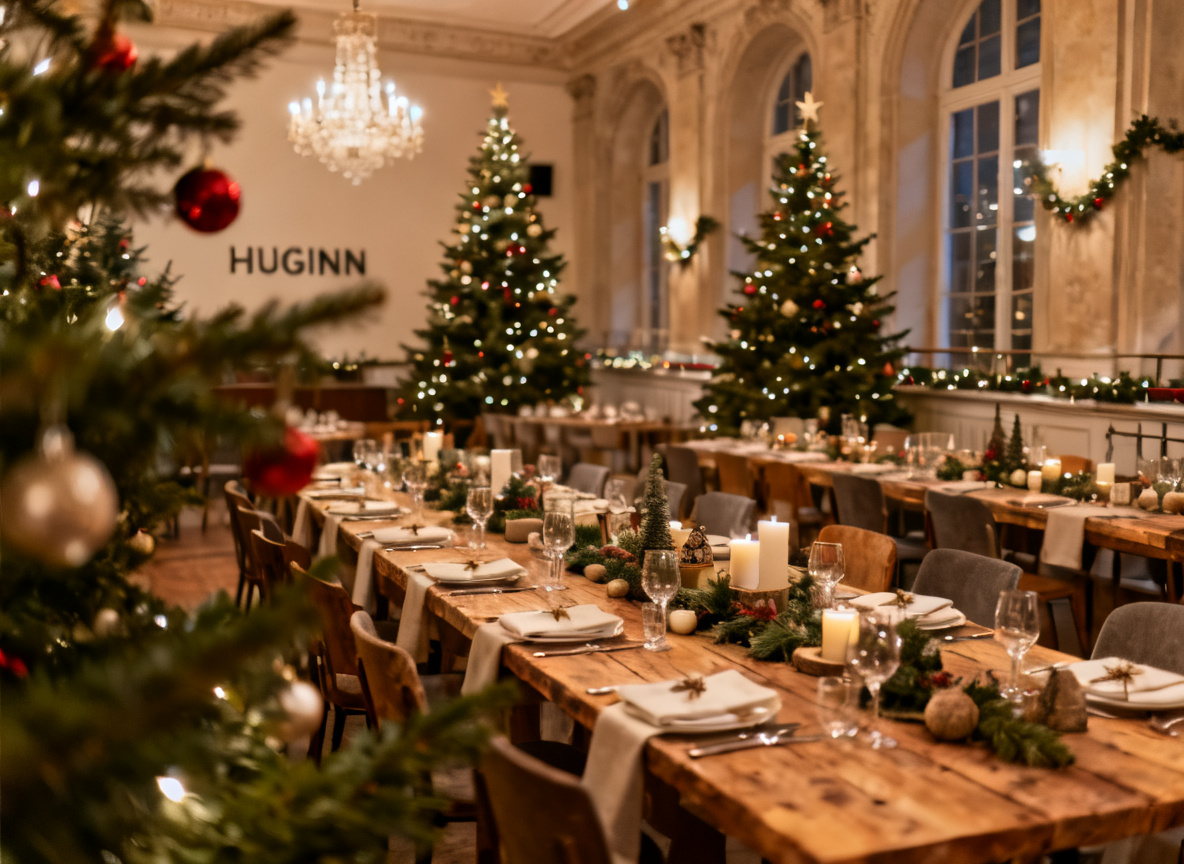 Denkmalgeschützter Eventraum im ersten Obergeschoss des Huginn als Weihnachtsfeier-Location in Stuttgart