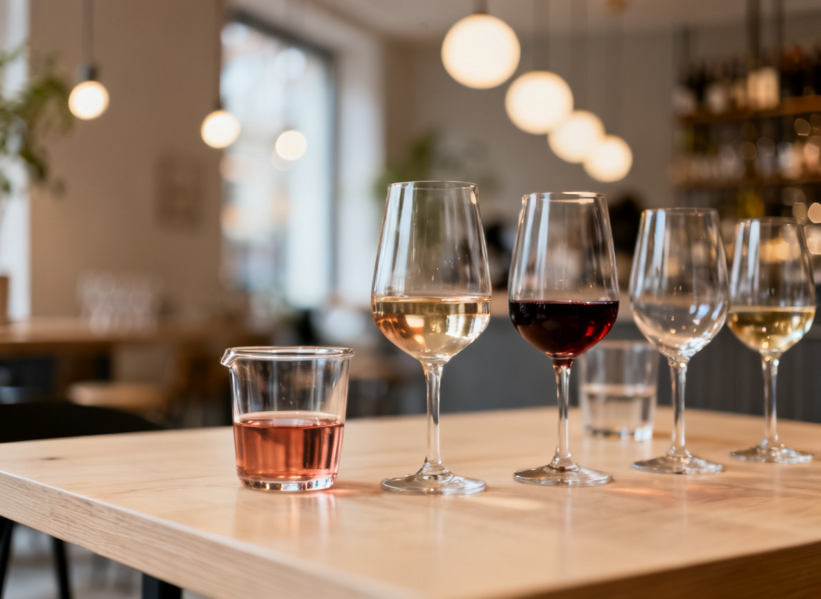 Erlesene und lokale Weine im Glas in der Weinbar Huginn in Stuttgart-Mitte